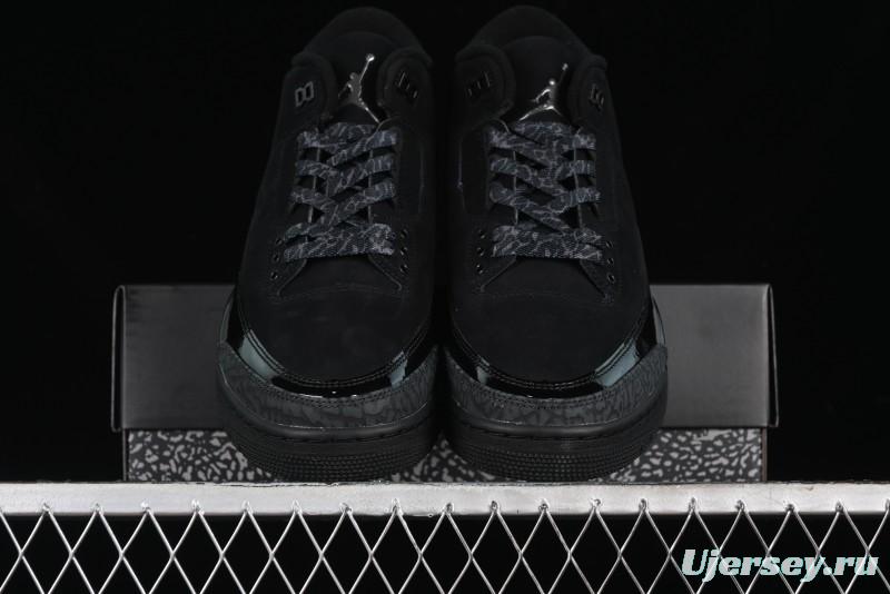 Nike Air Jordan 3 Retro Basketball Shoes Midnight Black - CT8532-001