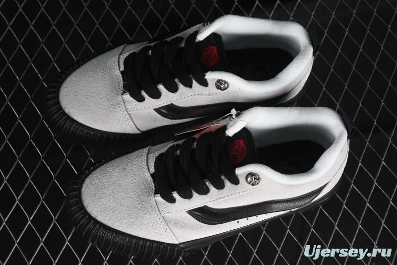 Vans Knu Skool Halloween White Black Low Top Retro Casual Vulcanized Slip On Shoes - VN0009QCSWE