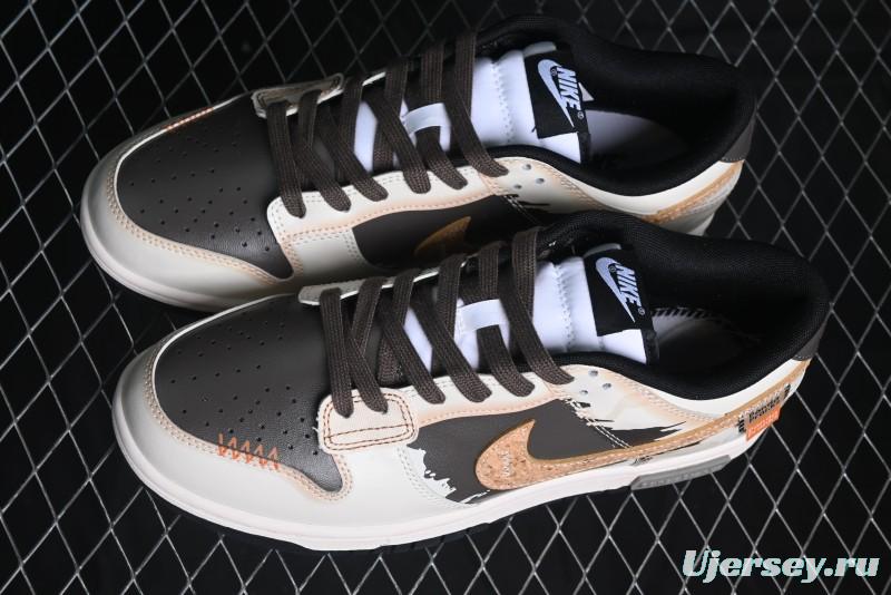 Nike Dunk Low Panda Prank Pioneer Knight Sandstorm Black Brown Low Top Casual Skate Shoes - DD1391-100