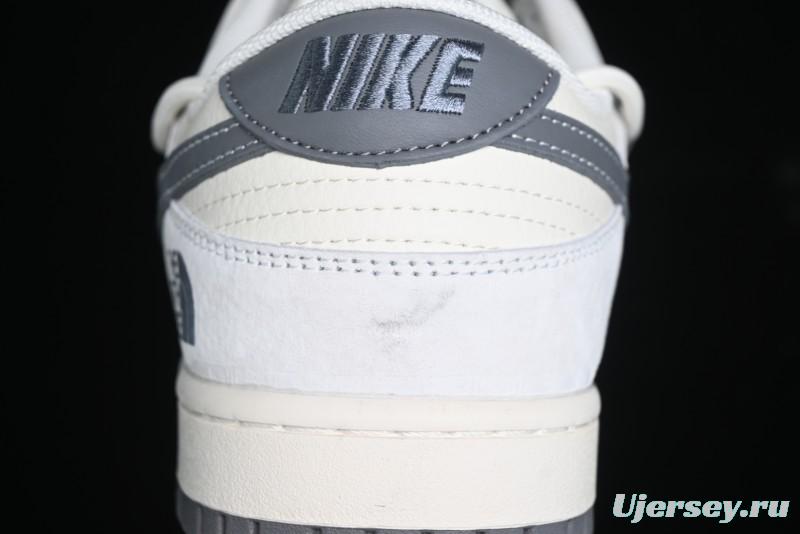 Nike SB Dunk Low The North Face Supreme Collaboration Strap Patch Grey Hook Low-Top Casual Skate Shoes - YX5066-253