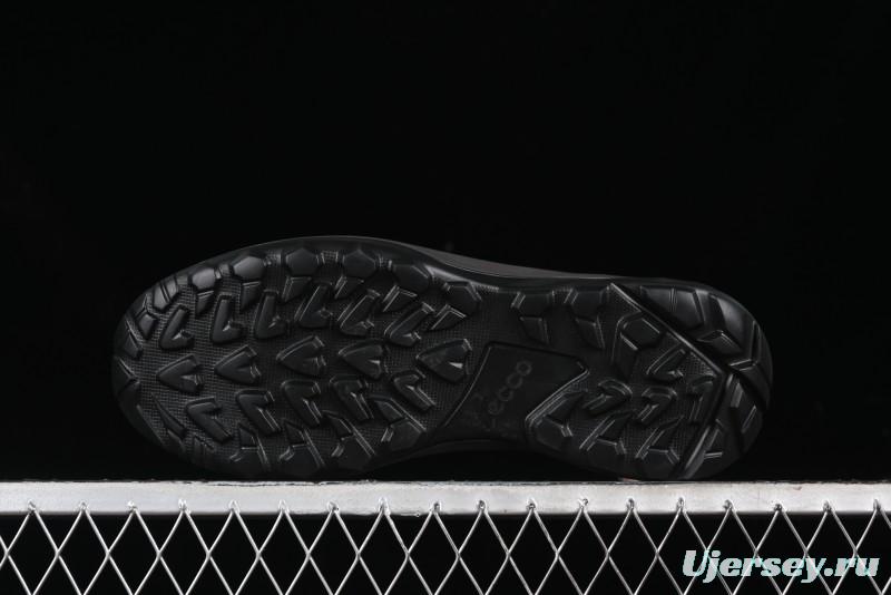 ECCO DRIVE Series Outdoor Waterproof Breathable Slip-Resistant Retro Fashion Patchwork Hiking Shoes - 88259401001