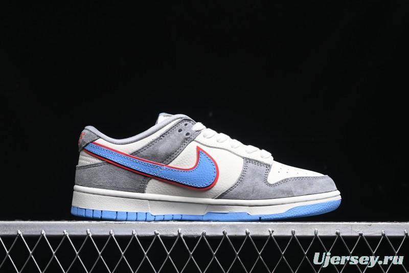 Nike SB Dunk Low Supreme Collaboration Anniversary Custom Low-Top Casual Skate Shoes - KK1333-010