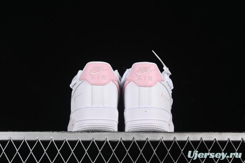 Nike Air Force 1 '07 Low Custom Spray Cherry Blossom Story Low-Top Casual Sneakers - ZH0316-052