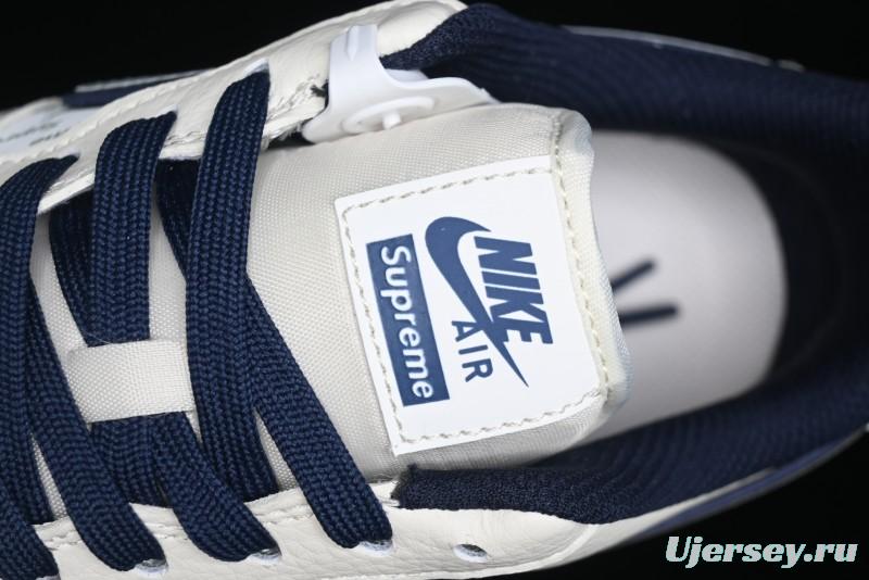 Nike Air Force 1 '07 Low Supreme Collaboration - Light Blue Shadow Swoosh Casual Sneakers - XZ6188-989