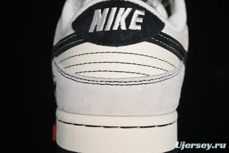 Nike SB Dunk Low Stussy Collaboration - Embroidered Black Swoosh Anniversary High-End Custom Low-Top Casual Sneakers - MM1089-031