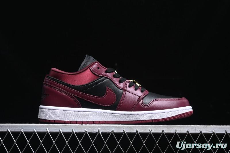 Nike Air Jordan 1 Low AJ1 Black Wine Red Metallic Wings DB6491-600