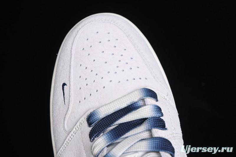 Nike Air Jordan 1 Low OF Collaboration - Premium Custom Retro Basketball Shoes in Blue Grey - DM9188-003