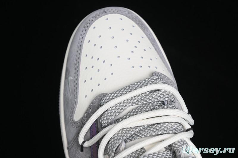 Nike Travis Scott x Fragment Design x Air Jordan 1 Low OG SP AJ1 Dior Collaboration - Splatter Lace-Up Low-Top Casual Sneakers DM9288-002