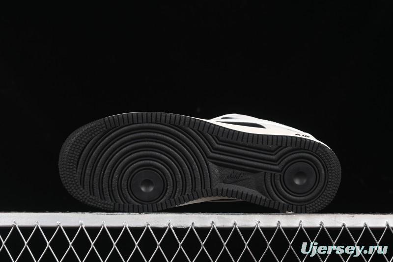 Nike Air Force 1 '07 Low Burberry Collaboration - Black White Patchwork Casual Sneakers - BB8588-227