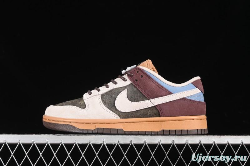 Nike Dunk Low Retro "Love & Peace" Casual Sneakers in Vintage Brown - HQ3459-212