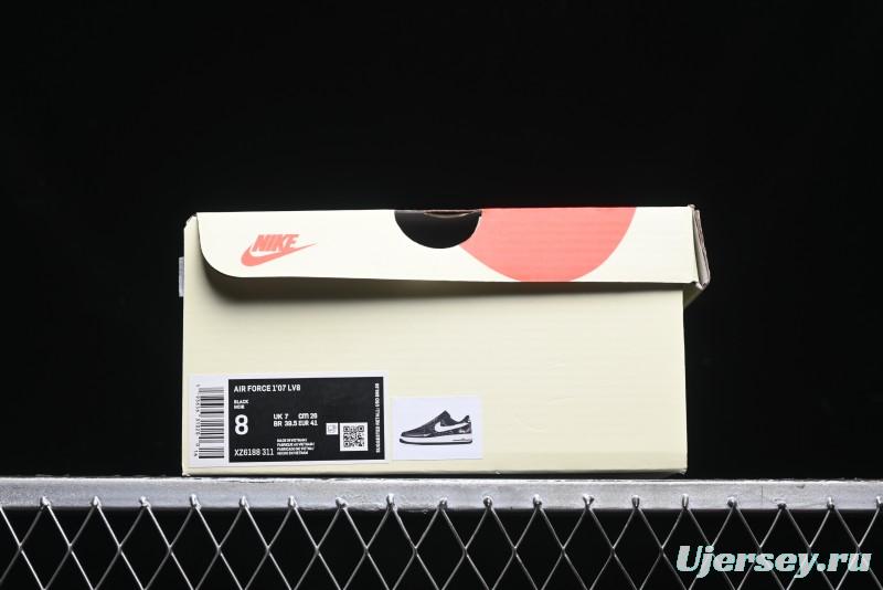 Nike Air Force 1 '07 Low Stussy Collaboration - All Black Low-Top Casual Sneakers - XZ6188-311