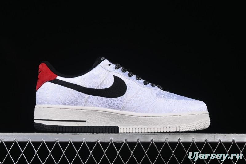 Nike Air Force 1 '07 Low North Face Edison Chen Collaboration White Silk Dual-Tone Casual Sneakers - DM6868-054