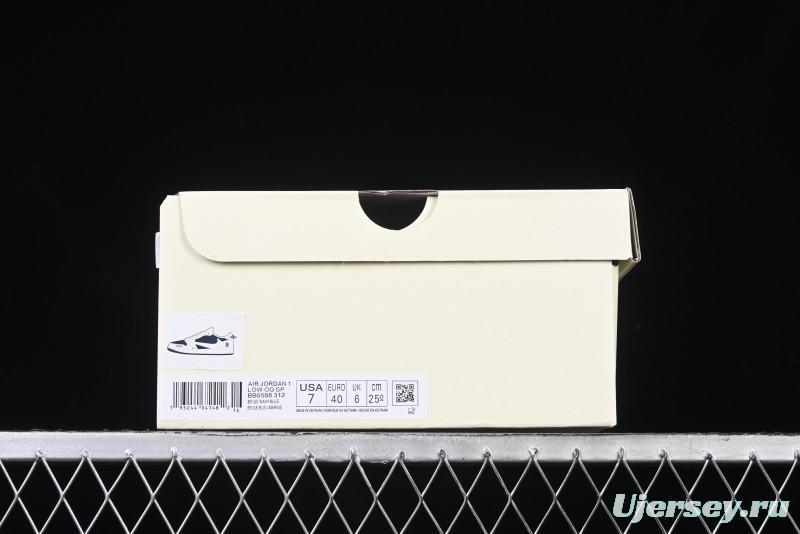 Nike Travis Scott x Fragment Design x Air Jordan 1 Low OG SP AJ1 Burberry Collaboration - BB6588-312