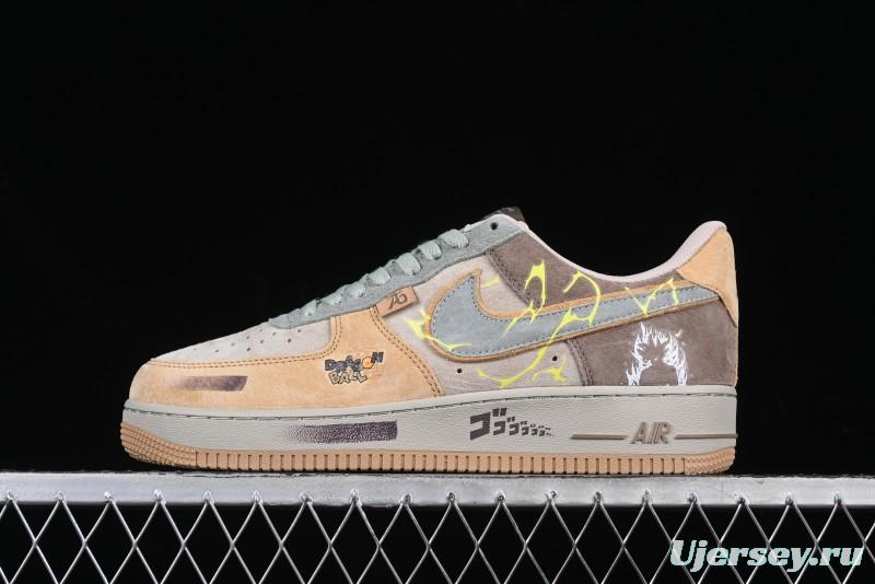 Nike Air Force 1'07 Low "Kakarot" Dragon Ball Z Custom Casual Sneakers for Autumn Winter - CD1212-666
