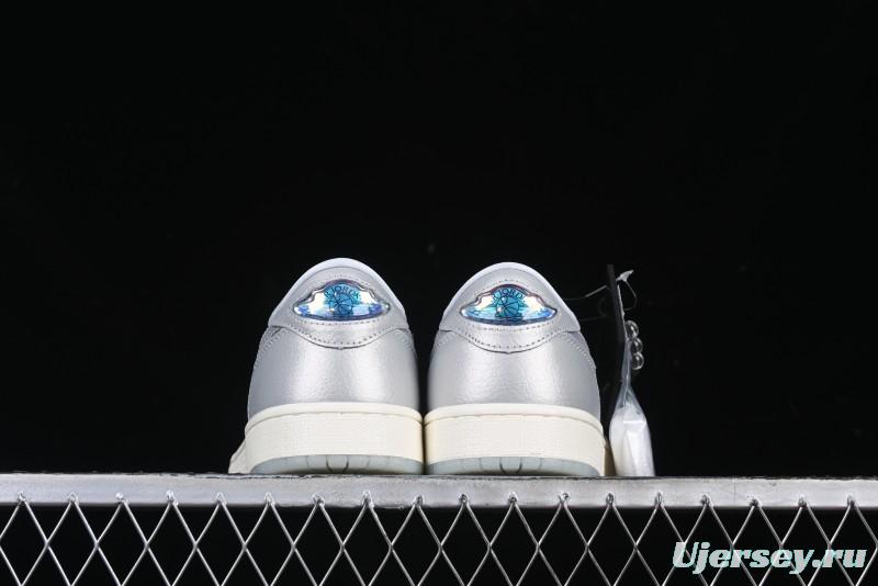 Nike Air Jordan 1 Low OG Retro Basketball Shoes Snake Year Limited Edition Silver Snake - HF3144-100