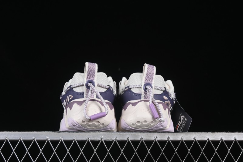 Fila Fusion Retro Mars Running Shoes with Lace-Up Design and Cushioned Sole - F12W432101FGO