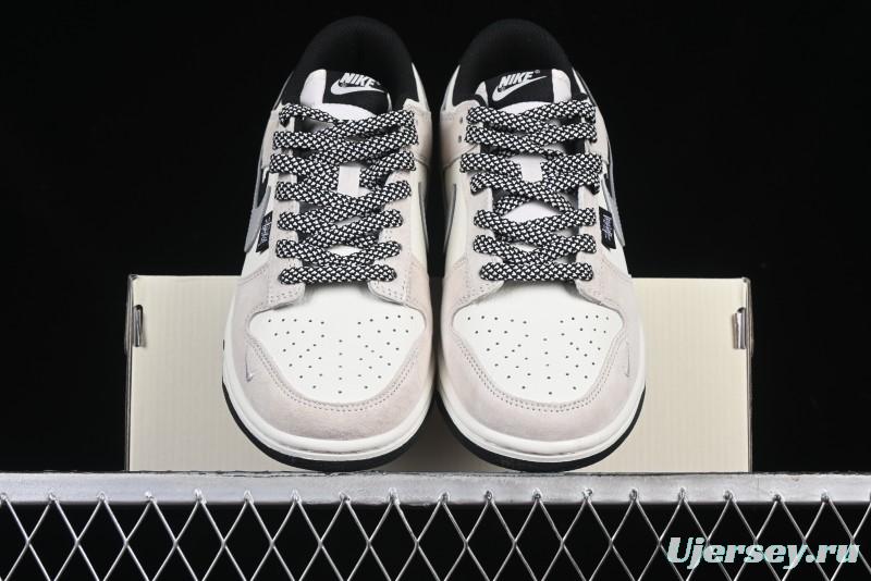 Nike SB Dunk Low Stussy Collaboration Grey Pig Suede Anniversary Custom Low-Top Casual Skate Shoes - DJ2024-061