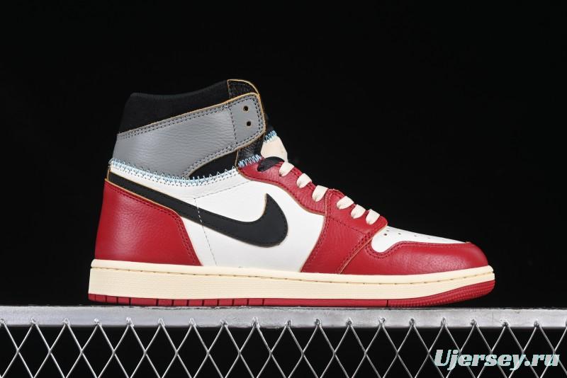 Nike Union x Air Jordan 1 Retro High Basketball Shoes Shadow Chicago - HV8563-600