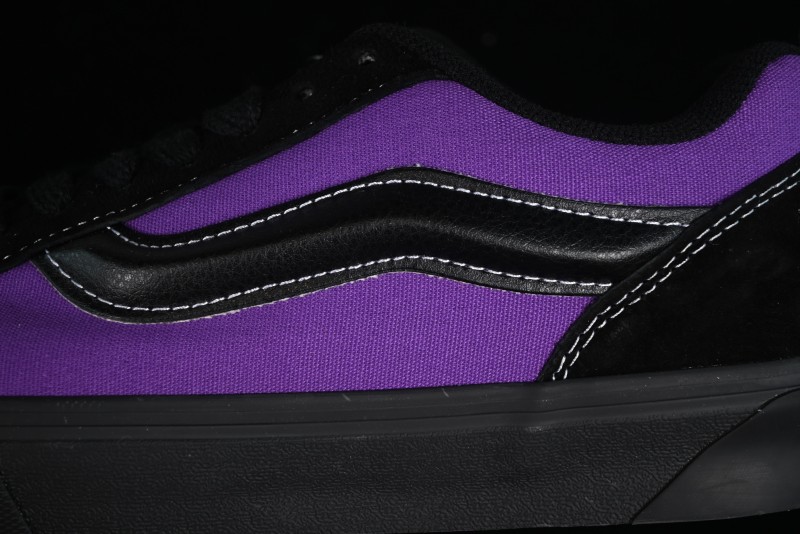 Vans Classics Knu Skool Black Purple Slip-On Shoes - VN0009QCSWE