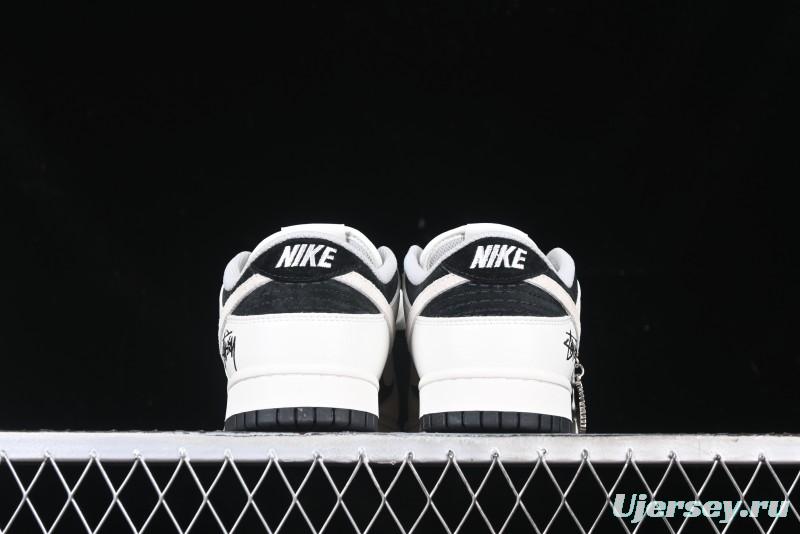 Nike SB Dunk Low Stussy Collaboration - High-End Custom Anniversary Edition Low-Top Casual Skate Shoes SF1029-402