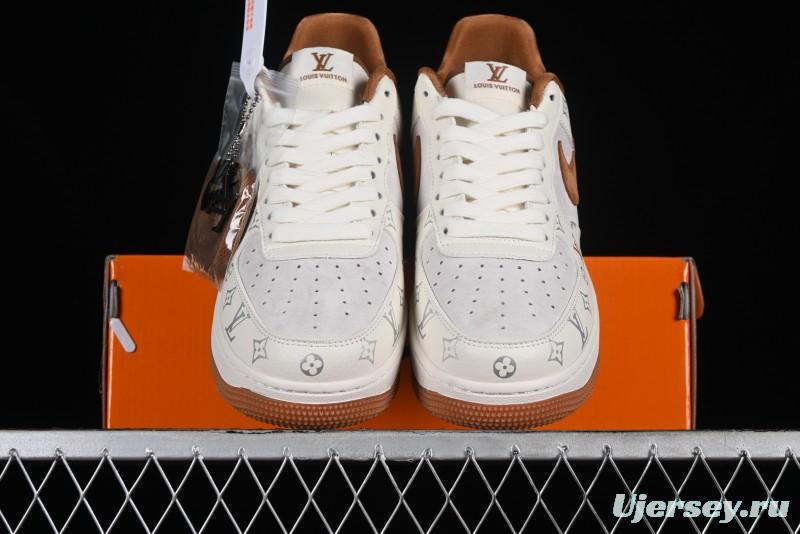 Nike Air Force 1 '07 Low LV Collaboration - Beige Brown Pigskin Casual Shoes CV1724-112