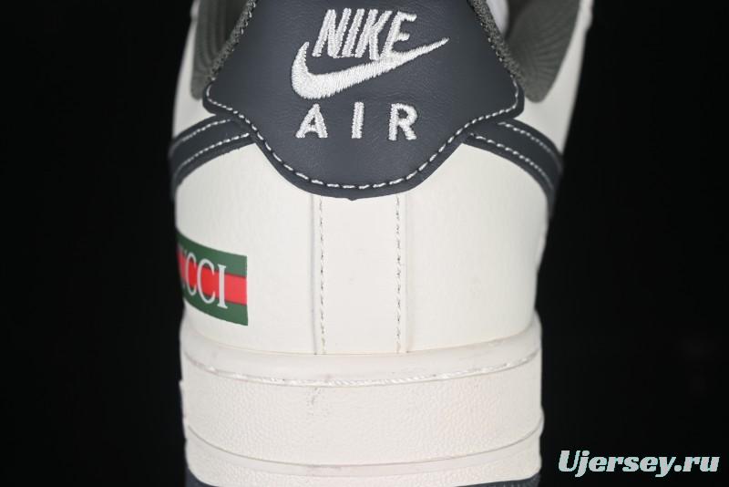 Nike Air Force 1 '07 Low Gucci Collaboration Beige Grey Pattern Low-Top Casual Sneakers - XZ6188-723