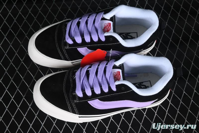 Vans Knu Skool Purple Grape Love Comfortable Fashion Slip-Resistant Wear-Resistant Low-Top Casual Skate Shoes - VN0009QC6BT1