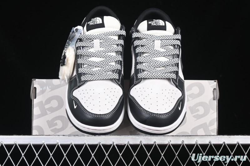 Nike SB Dunk Low The North Face Graffiti Black Swoosh Anniversary Custom Low-Top Casual Skate Shoes - DM6868-028