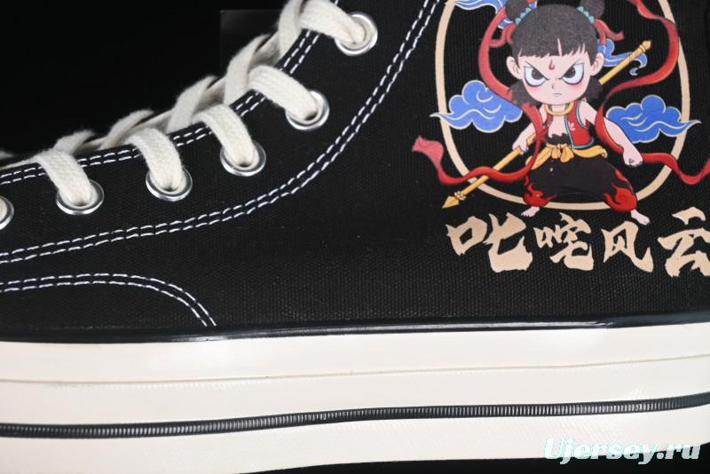 Converse Chuck 1970s High-Top Casual Canvas Sneakers with Classic Graffiti Limited Edition Three-Star Logo - 162050C