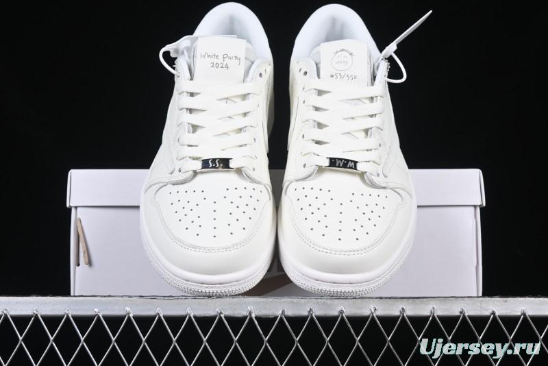 Nike Travis Scott x Air Jordan Low OG SP AJ1 Retro Sneakers in Pure White - TD1228-111