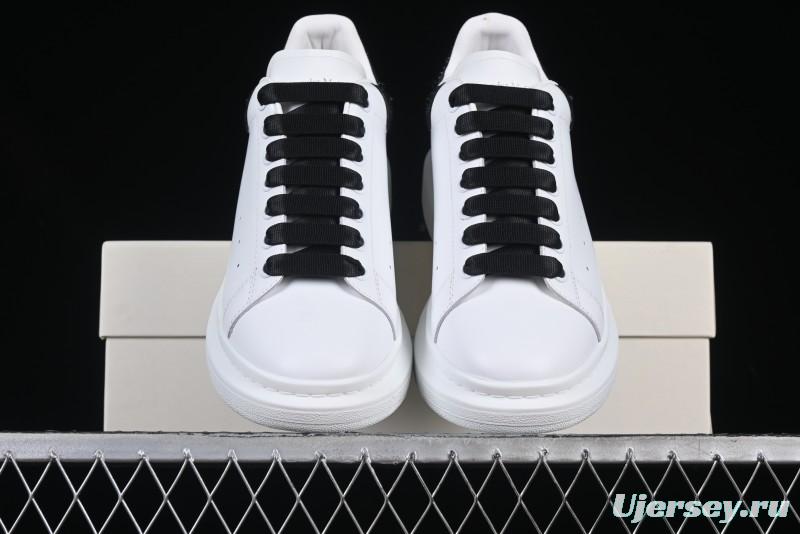 Alexander McQueen Oversized Sneakers with Black Suede Heel Detail - D.E5