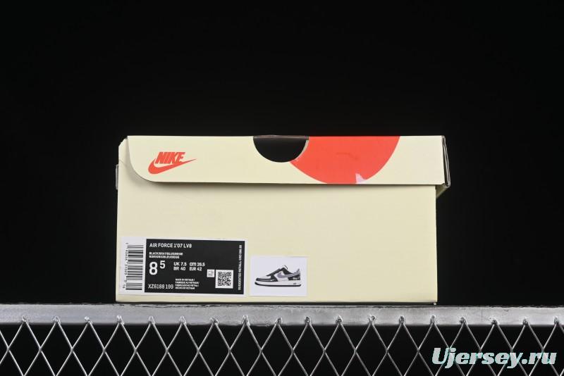 Nike Air Force 1 '07 Low Stussy Collaboration Grey Blue Black Leather Low-Top Casual Sneakers - XZ6188-199