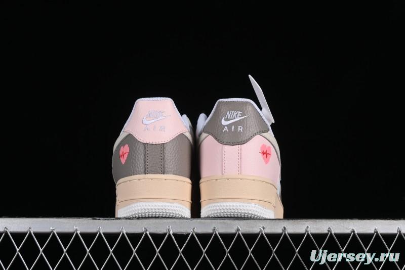 Nike Air Force 1 '07 Low Valentine's Day Limited Edition EKG Heartbeat Double Heart Design Casual Sneakers - TY0301-222