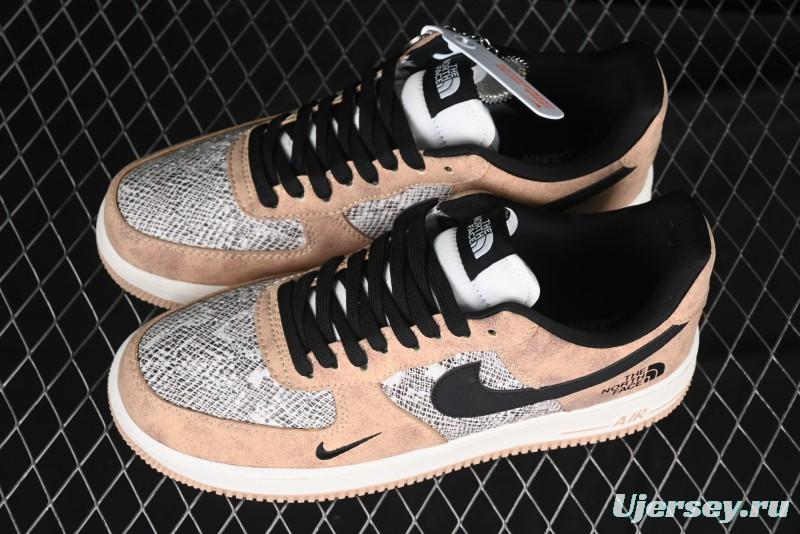 Nike Air Force 1'07 Low The North Face Collaboration - Mesh Brown Low-Top Casual Sneakers - KK1988-031