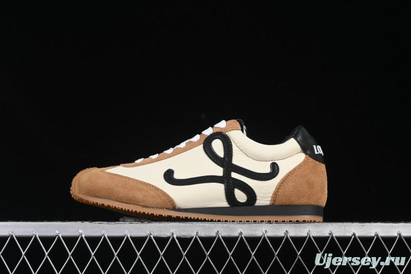 Loewe Ballet Runner 2.0 Sneakers Retro Style Lightweight Training Shoes - Apricor