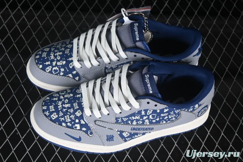 Nike Travis Scott x Fragment Design x Air Jordan 1 Low OG SP AJ1 Retro Sneakers - XS2024-015