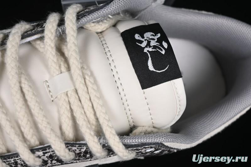 Nike SB Dunk Low Year of the Snake Series Snake Scale Black Swoosh Custom Low-Top Casual Skate Shoes - YX5066-272