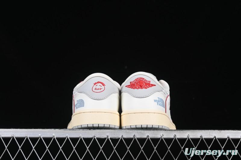 Nike Travis Scott x Fragment Design x Air Jordan 1 Low OG SP AJ1 Low Top Casual Sneakers - AG3702-808