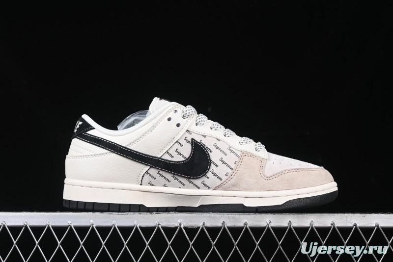 Nike SB Dunk Low Supreme Collaboration - Beige Brown Anniversary High-End Custom Low-Top Casual Skate Shoes - XS1086-003