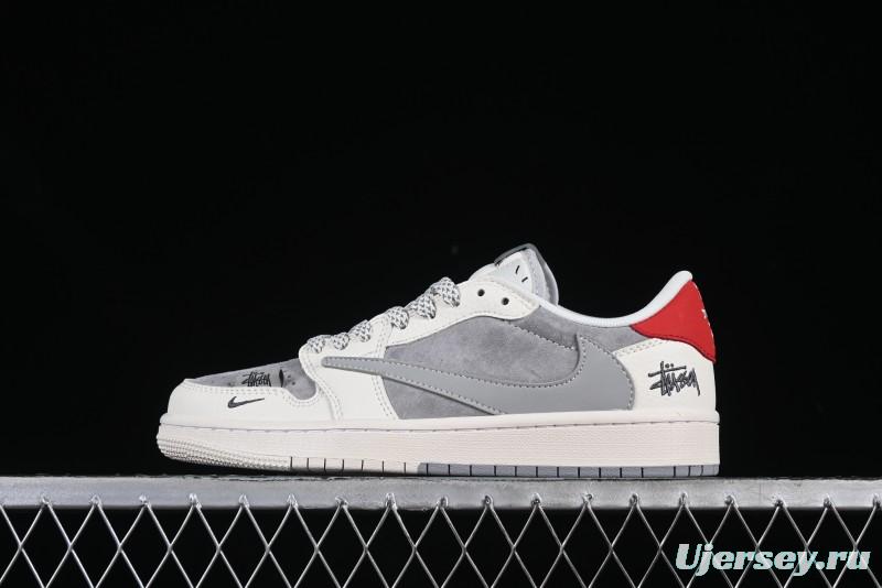 Nike Travis Scott x Fragment Design x Air Jordan 1 Low OG SP AJ1 Low Top Casual Sneakers - SJ2068-130