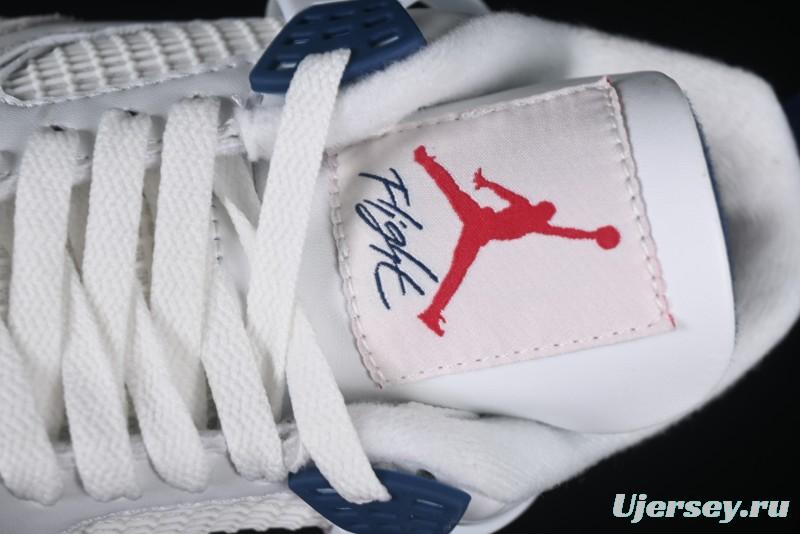 Nike SB x Air Jordan 4 Retro "Navy" White Blue Basketball Shoes - DR5415-100