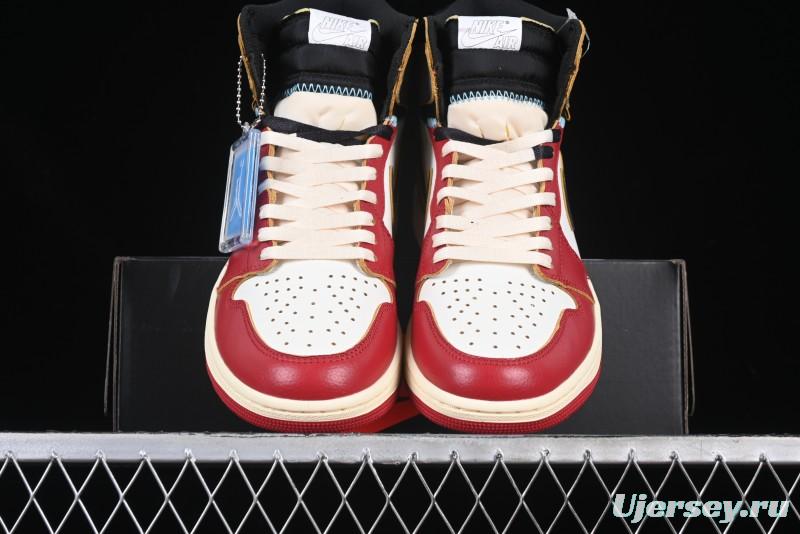 Nike Union x Air Jordan 1 Retro High Basketball Shoes Shadow Chicago - HV8563-600