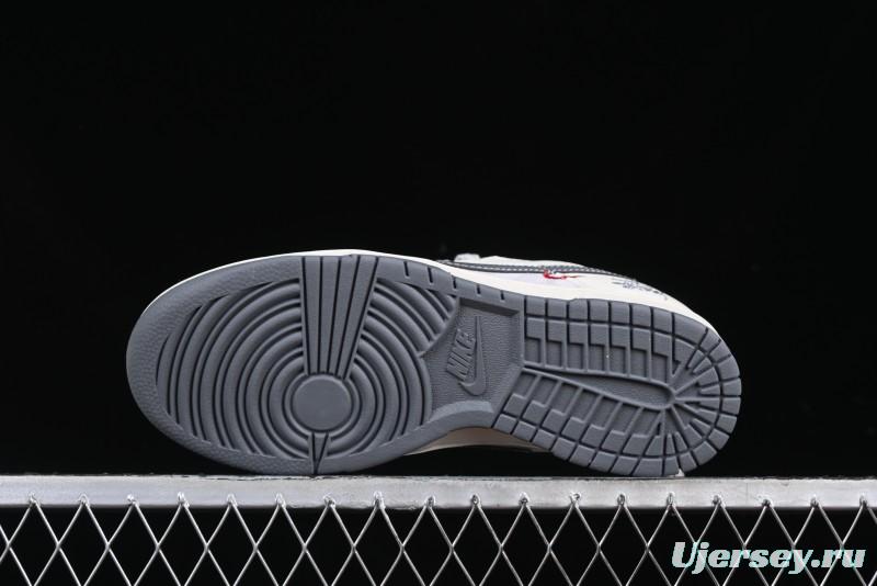 Nike SB Dunk Low Stussy Anniversary Edition Custom High-End Casual Sneakers - DM6868-027