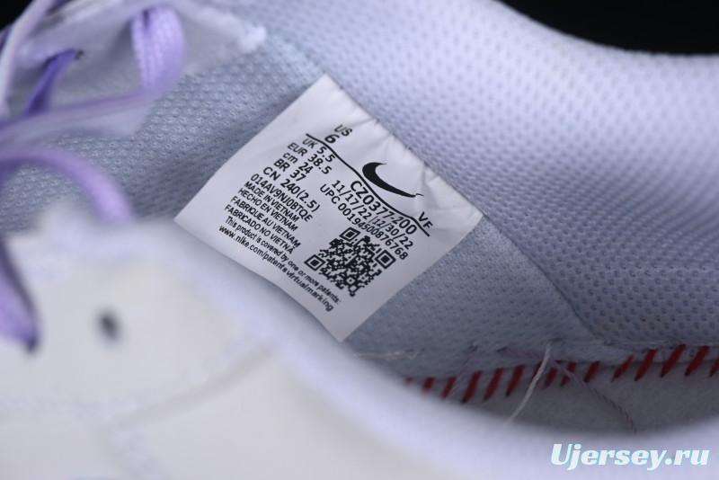 Nike Air Force 1 '07 Low Double Hearts Casual Sneakers with Hand-Drawn Anime Doodle and Pink Blue Hearts - CZ0377-002