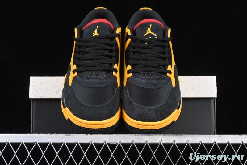 Nike Air Jordan 4 Remastered Retro Sneakers in White Green with Gum Sole - FQ7939-007