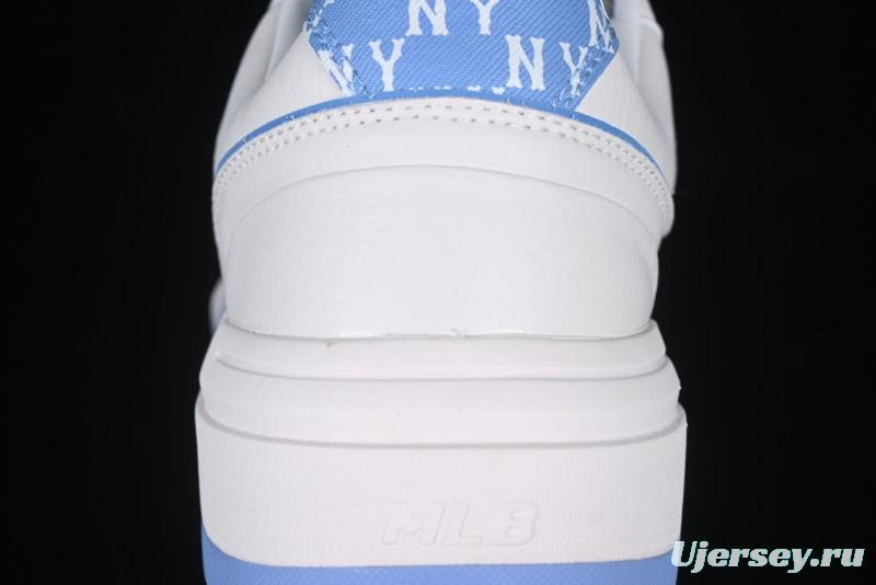 New York Yankees MLB Chunky Liner Denim Monogram Lightweight Elevated Platform Casual Sneakers - 3ASXD025N50BLS