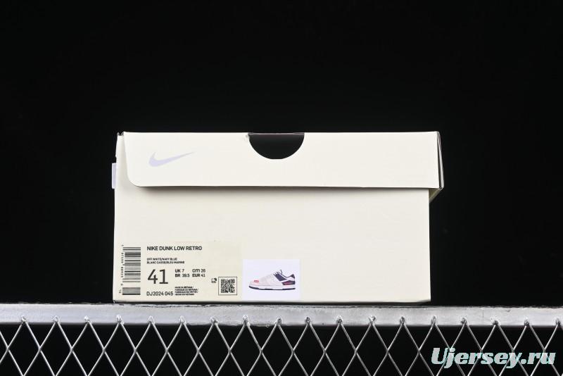 Nike SB Dunk Low Supreme Collaboration - Two-Tone White Swoosh Anniversary Customized Low-Top Casual Skate Shoes - DJ2024-045