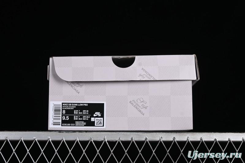 Supreme x Nike Dunk Low SB Skate Shoes with Zoom Air Cushion - XD6188-033