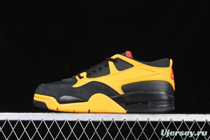 Nike Air Jordan 4 Remastered Retro Sneakers in White Green with Gum Sole - FQ7939-007