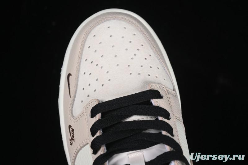 Nike SB Dunk Low Dior Collaboration Cream Coffee Floral Swoosh Anniversary Custom Low-Top Casual Sneakers - DJ2024-097